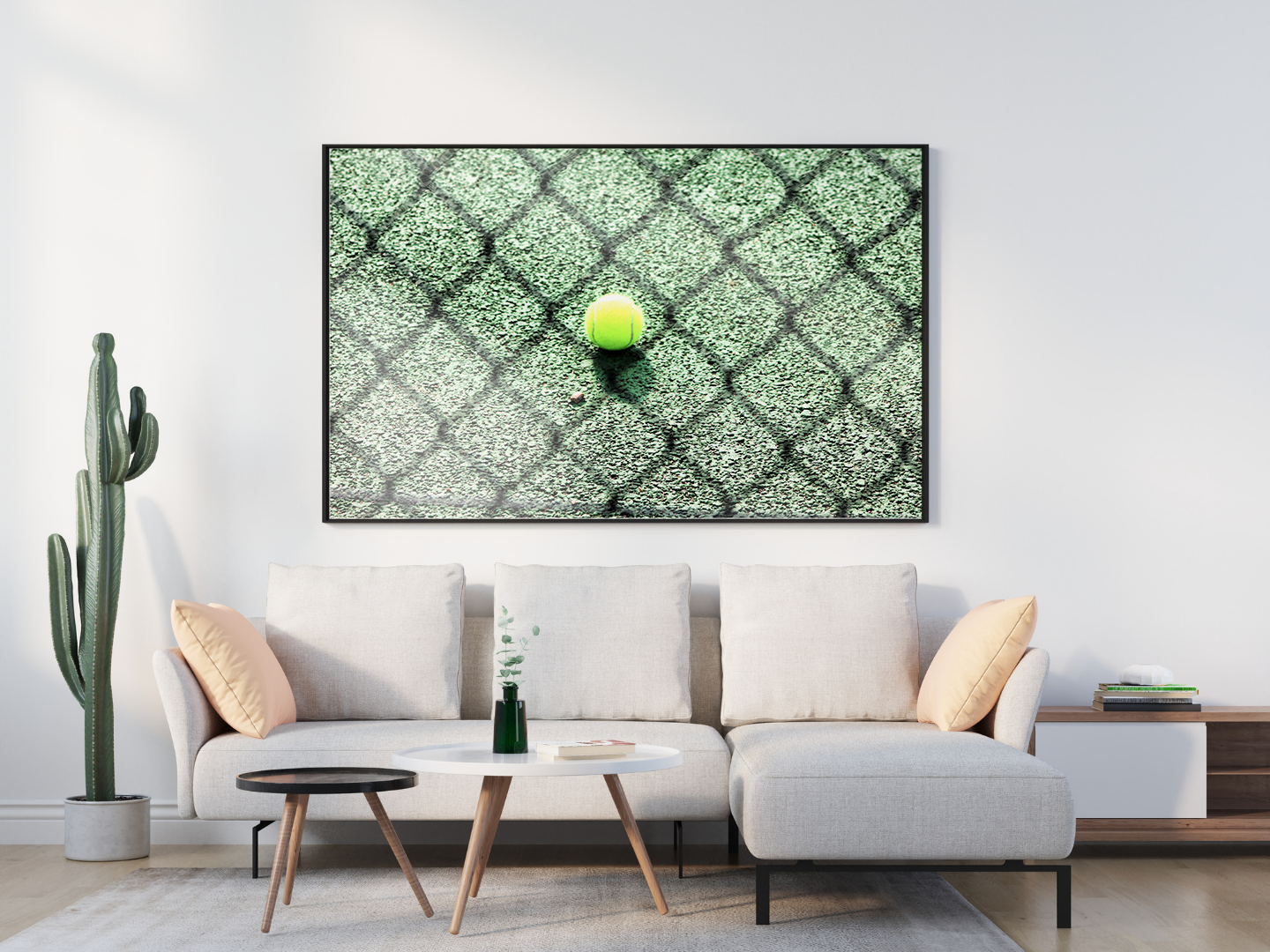 The Lost Tennis Ball original abstract contextualised office art modern decor photo print by Blair Montague Drake